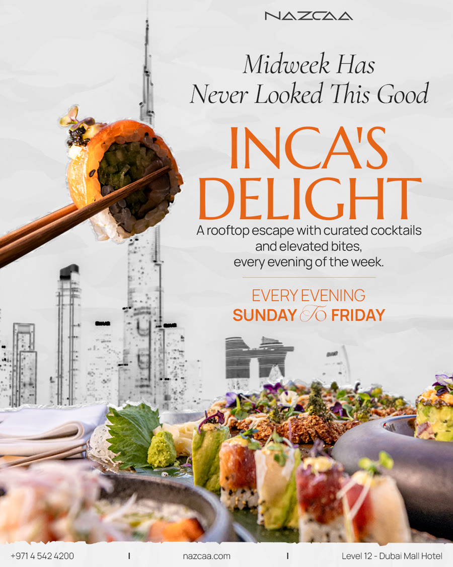 Inca’s Delight at NAZCAA — a four-course Nikkei dinner, Sunday to Friday evenings